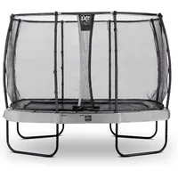 EXIT TOYS EXIT Elegant Premium Trampolin 214x366cm mit Deluxe Sicherheitsnetz - grau