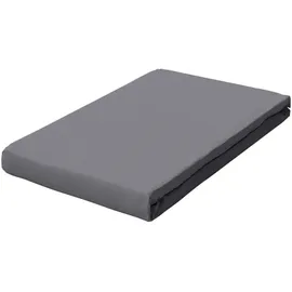 schlafgut Spannbettlaken Jersey-Baumwolle-Elasthan 140-160 x 200-220 cm grau