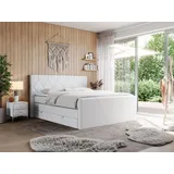 MKS Boxspringbett 180 x 200 cm H3 Weiß