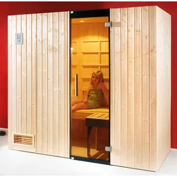 Infrarotkabine WEKA "Alaro", beige (natur), (ohne Ofen), Saunen, inkl. Saunaofen
