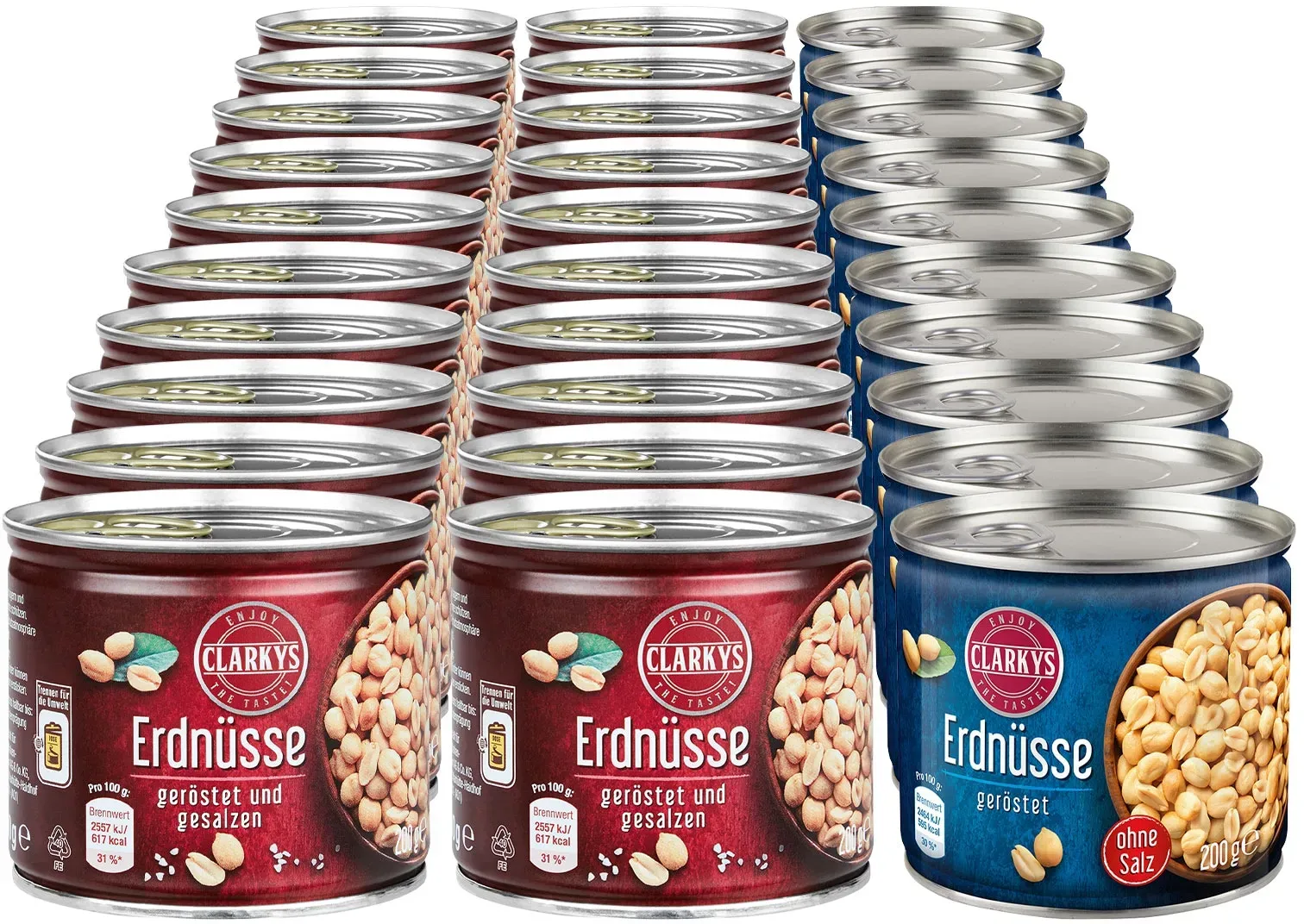 Clarkys Erdnüsse 200g, verschiedene Sorten, 30er Pack