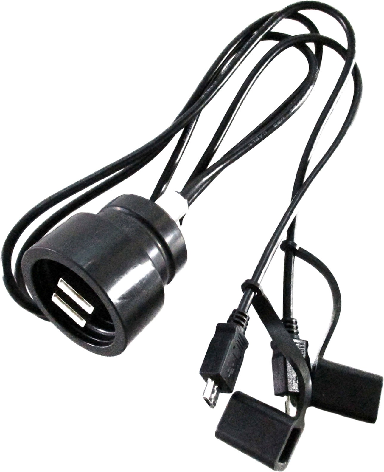 Booster 180-3029 Dual USB, fiche étanche - Noir