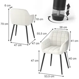 Vicco Esszimmerstuhl Relio Polyester beige
