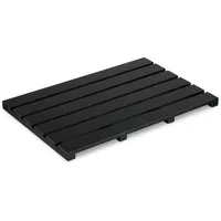 Relaxdays Bambus Badematte, 54 x 36 cm, rutschfeste Duschmatte