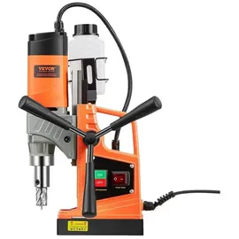 Vevor Profi Kernbohrmaschine Magnetbohrmaschine Magnetkraft 12500 N, 850 U/min 1450 W Magnetbohrmaschine 40 mm Bohrdurchmesser, Magnetkernbohrsystem für Schiffsbau, Brückenbau usw. Orange