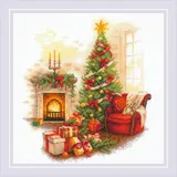 Riolis Kreuzstich Stickpackung "Weihnachtsgelassenheit", Zählmuster, 30x30cm