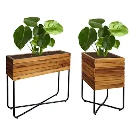 Mendler HWC-L25 2er-Set 40 x 40 x 20 cm Braun