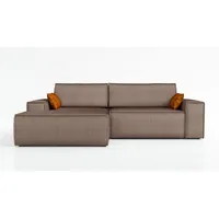 Mebloland Ecksofa TOR mit Schlaffunktion. Farbe: Brown. - Braun