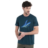 Icebreaker Merino 150 Tech Lite Iii Aurora Glow Short Sleeve T-shirt Blau XL Mann