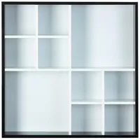 VCM Decent Wandregal 70 x 13 cm Schwarz und Weiß