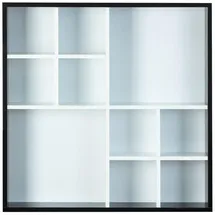 VCM Decent Wandregal 70 x 13 cm Schwarz und Weiß