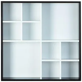 VCM Decent Wandregal 70 x 13 cm Schwarz und Weiß
