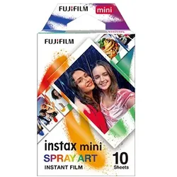 Fuji instax mini film spray art 1 x 10