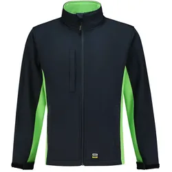 Softshelljacke Bicolor "402002" Workwear - XXL - navy/lime