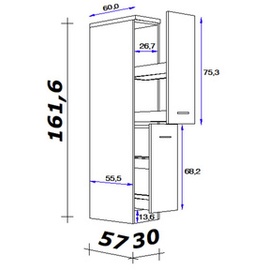 Flex-Well Demi-Apothekerschrank »Nepal«, 30