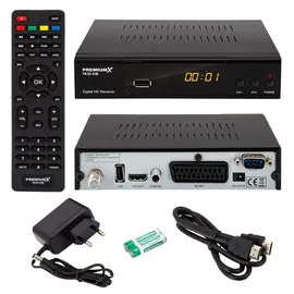 Premium X PremiumX HD 521 B FTA Digital SAT TV-Receiver DVB-S2 HDMI SCART USB 12V externe Netzteil