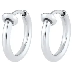 Elli Creolen Ohrclips ohne Ohrloch Klassik 925 Silber silberfarben Damen 