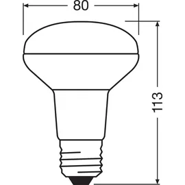 Osram LED-Lampe E27 4,3 W warmweiß
