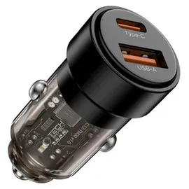 techprotect CC03 2-Port PD75W KFZ-Ladegerät Schwarz