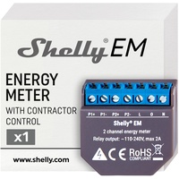 Shelly EM | Wlan-gesteuerter intelligenter Energiezähler und Schützkontrollrelaisschalter | Hausautomatisierung | Alexa & Google Home kompatibel | iOS Android App | Kein Hub nötig | Stromüberwachung