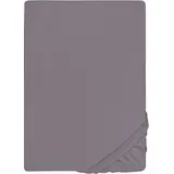 biberna Spannbettlaken Jersey-Elasthan 120 x 200 - 130 x 220 cm grau-silber 1 St.