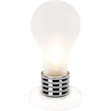 Brilliant Evergreen Tischleuchte 23cm weiß/chrom Glas, 1x E14 geeignet für Kerzenlampen bis max. 25W