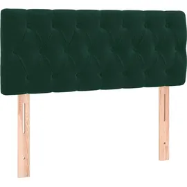 vidaXL Boxspringbett mit Matratze & LED Dunkelgrün 90x190 cm Samt