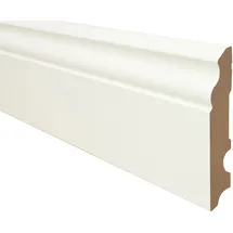 Logoclic Sockelleiste MDF Weiß grundiert 100 mm x 17 mm Länge 2600 mm