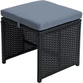 Estexo Polyrattan Set 4-tlg. Schwarz