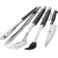 Napoleon Grillbesteck 4-teilig Edelstahl schwarz