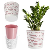Kadax Blumentopf aus Kunststoff, Pflanztopf rund, 17 cm, Rosa - KADAX