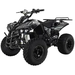 Elektro-Kinderquad S-10, Pocket-Quad mit 1000 Watt, Federung, Scheiben-/Trommelbremsen, bis 20 km/h (sw/grau)