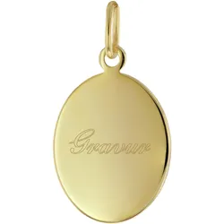 trendor 41226 Gravur-Anhänger für Damen und Herren Gold auf 925 Silber