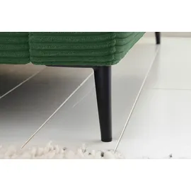 KAWOLA Ecksofa Cara Cord Recamiere links smaragd