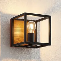 LINDBY Wandleuchte, Wandlampe Innen 'Miravi' (Modern) in Schwarz aus