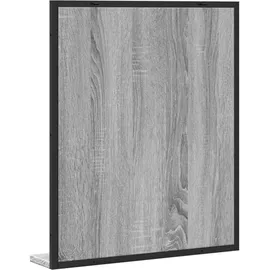 vidaXL Badspiegel mit Ablage Grau Sonoma 50x12x60 cm Holzwerkstoff