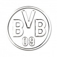 BVB Borussia Dortmund Auto-Aufkleber Emblem silber