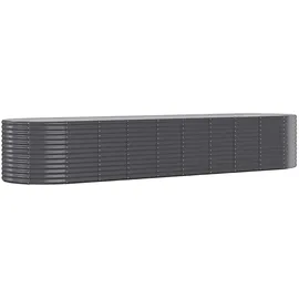 vidaXL Hochbeet Pulverbeschichteter Stahl 396x100x68 cm Anthrazit