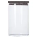 Küchenbehälter, Borosilikatglas/Korb, 1,0 l, Durchmesser 10 x 16 cm Natur / Sagaform - Transparent