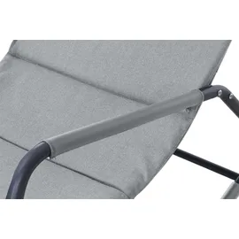 Siena Garden Aliano Schaukelliege 143 x 57 x 84 cm Anthrazit matt/Hellgrau