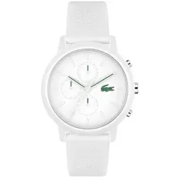Lacoste für Herren. 2011246 12.12 Chrono-Uhr weiß (OSFA), Lässig, Silikon, Armbänder