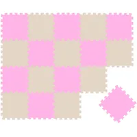 LittleTom Puzzlematte pink/beige 20-tlg.