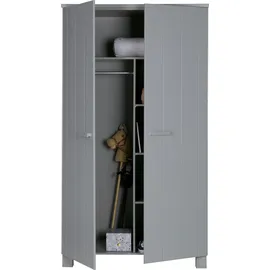 Woood Dennis Garderobenschrank 111 x 55 x 202 cm grau
