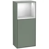 Villeroy & Boch Finion Seitenschrank F51, F510MTGM 41,8x93,6x27cm, rechts, Regal oben White Matt, Olive Matt