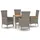 vidaXL Garten-Essgruppe 5-tlg. Grau