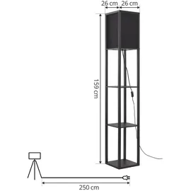 LINDBY Birta 1-flg. 159,0 cm Schwarz