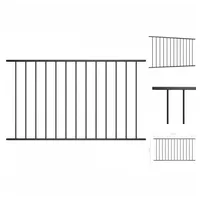 vidaXL Zaunfeld Pulverbeschichteter Stahl 1,7 x 0,75 m Schwarz