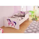 4myBaby GmbH Best for Kids Kinderbett 90x200 cm mit Matratze und Rausfallschutz Unicorn