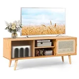 Costway TV-Lowboard 160 x 35 x 30 cm Braun Holz
