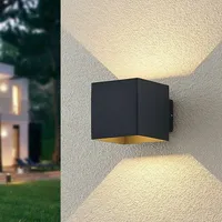 Lindby LED-Außenwandleuchte Esani, anthrazit, Aluminium